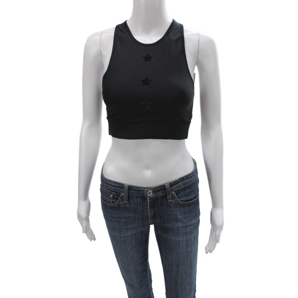 Ultracor Womens Spandex Star Print Sports Bra Black Size M